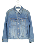 J.Lindeberg Blue Embroidered Denim Jacket UK M