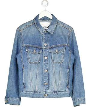 J.Lindeberg Blue Embroidered Denim Jacket UK M