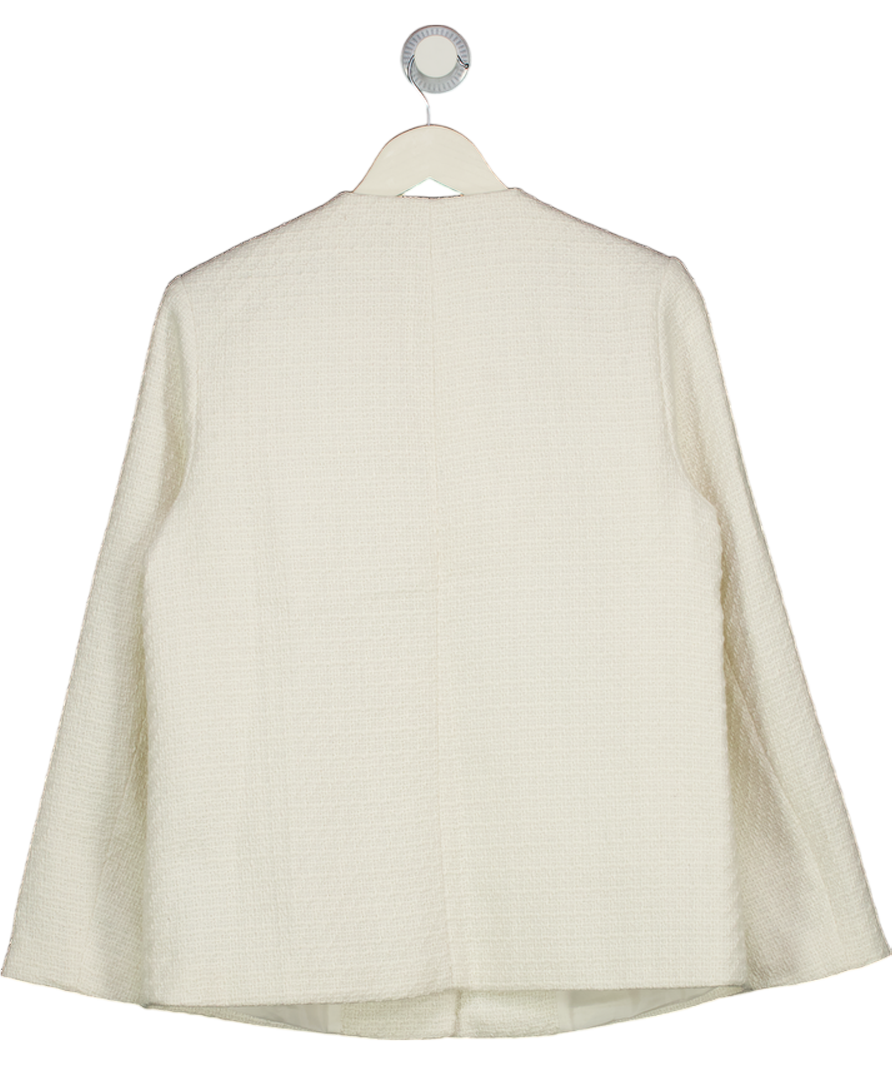 NA-KD Cream Tweed Oversized Blazer Jacket Eu34 UK 6