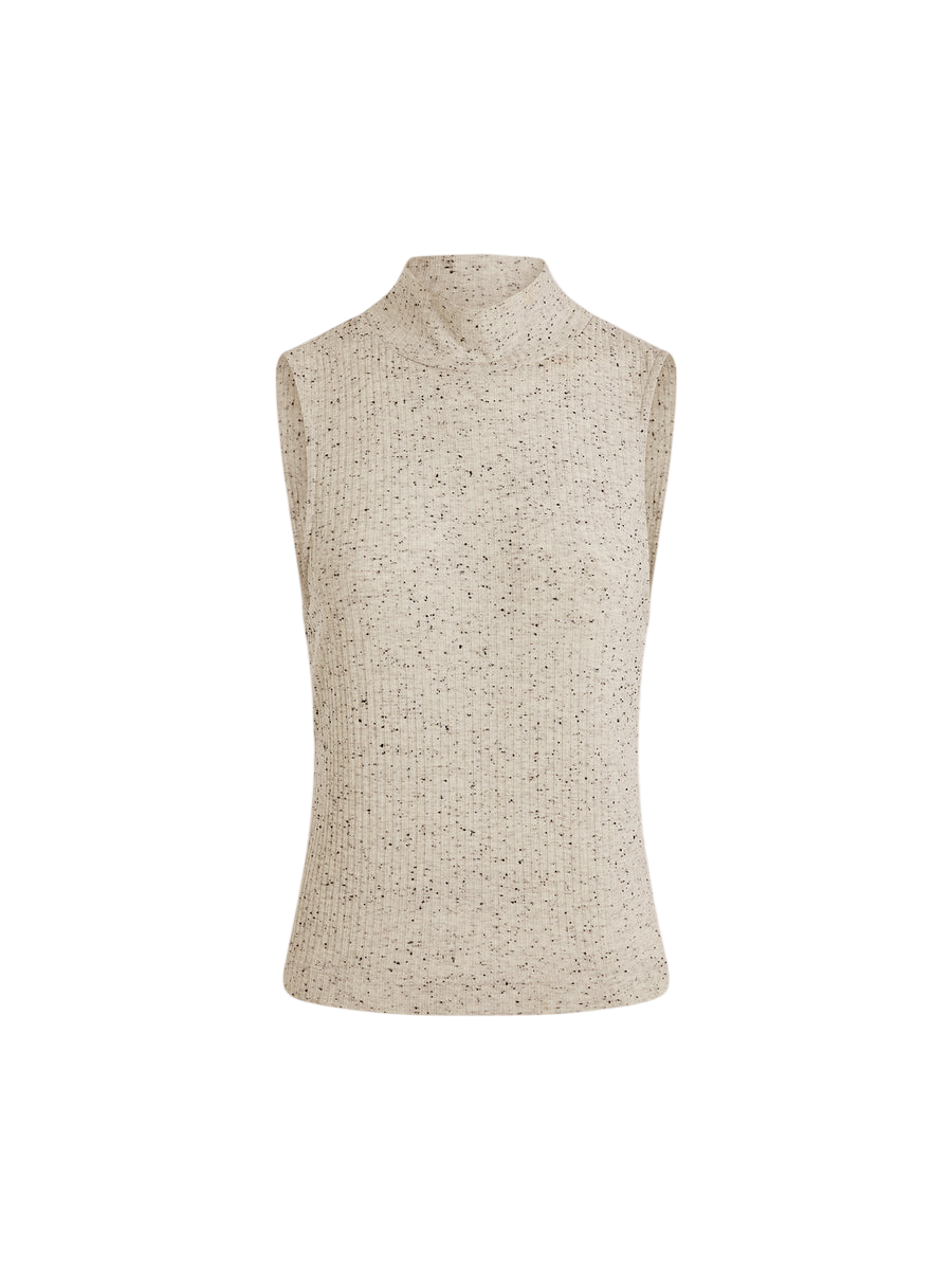 VARLEY Grey Fleck Camille Fitted Tank Top UK S