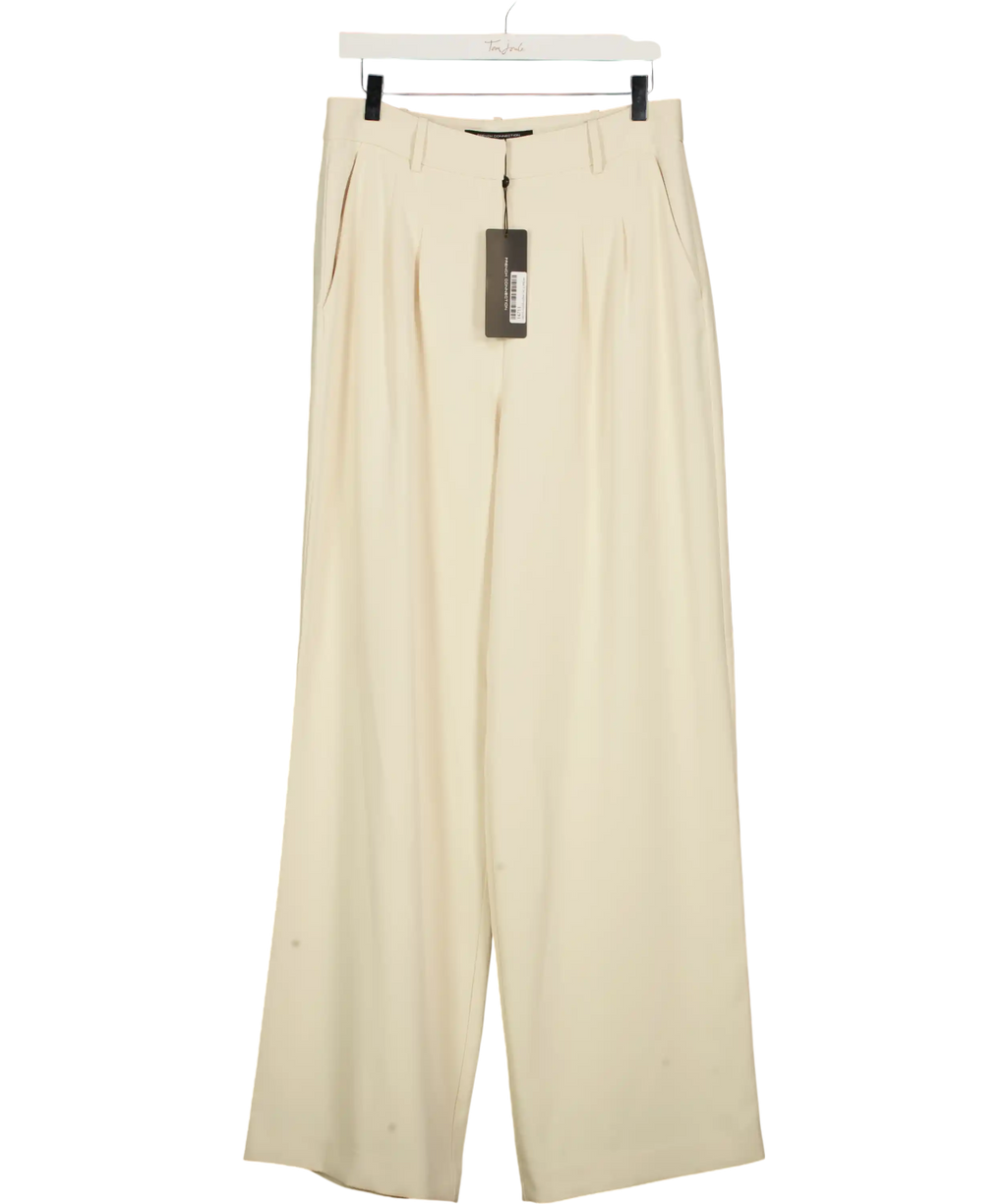 French Connection Harrie Tailored Trousers Classic Cream UK 12