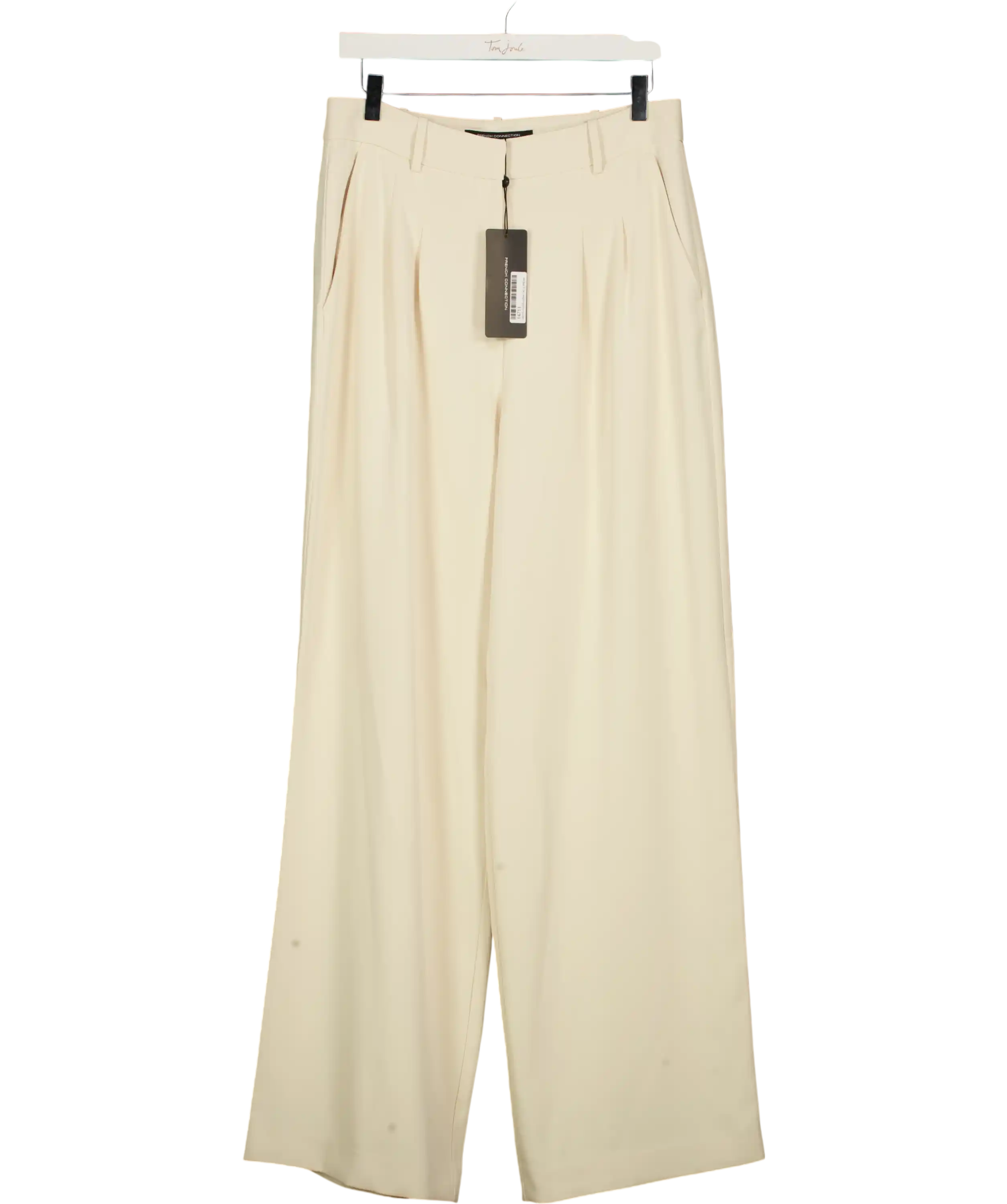 French Connection Harrie Tailored Trousers Classic Cream UK 12