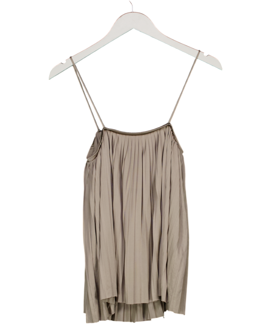 Pinko Pink Pleated Relaxed Spaghetti Strap Top UK S