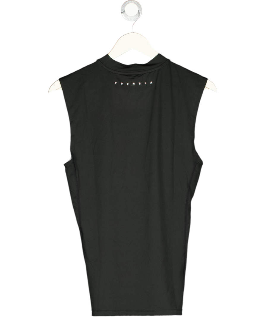 Young LA Black Compresssion Cut Off Vest UK L