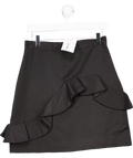 MSGM Milano Black Ruffled A-line Skirt UK M
