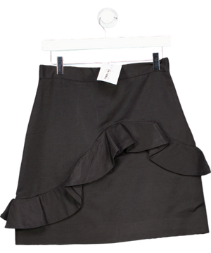 MSGM Milano Black Ruffled A-line Skirt UK M