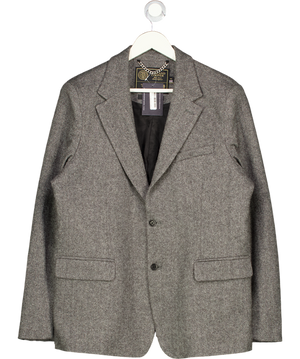 HOLLAND COOPER Black The Single Breasted Blazer Mono Herringbone UK 46" CHEST