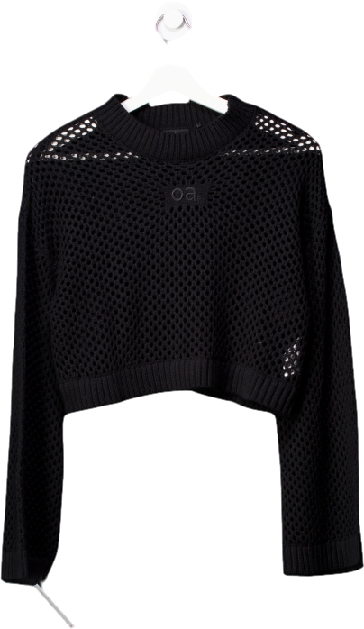 OceansApart Black Lilou Crochet Jumper UK XS
