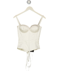STATNAIA Cream Ivory Satin Corset Top UK XS