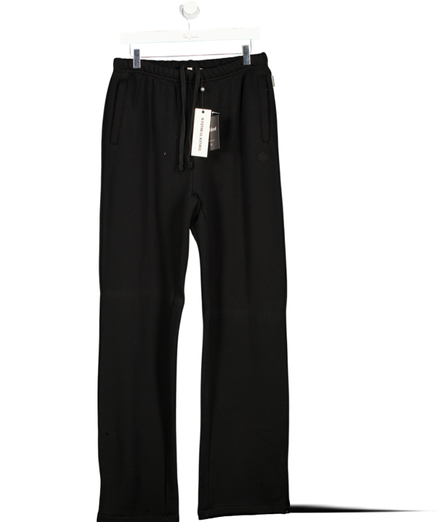 THE COUTURE CLUB Black Embossed Logo Straight Leg Joggers UK 12