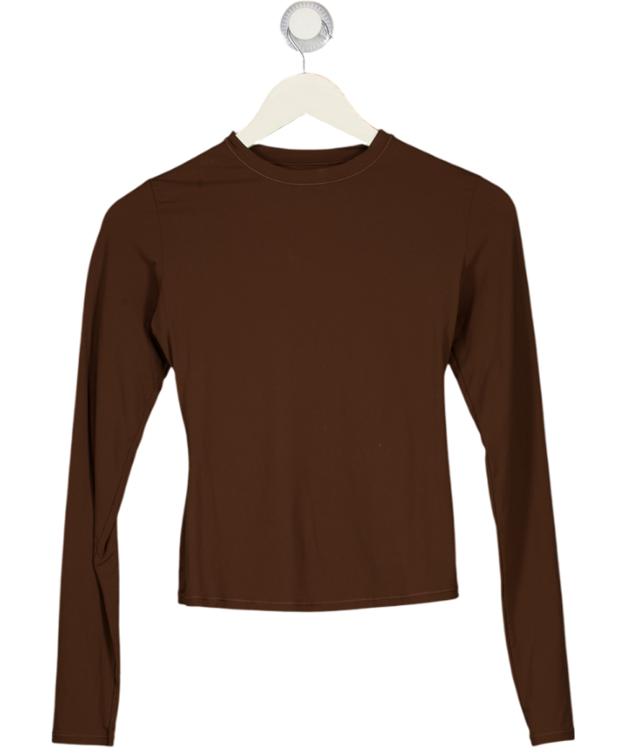 SKIMS Brown Long Sleeve Top UK S