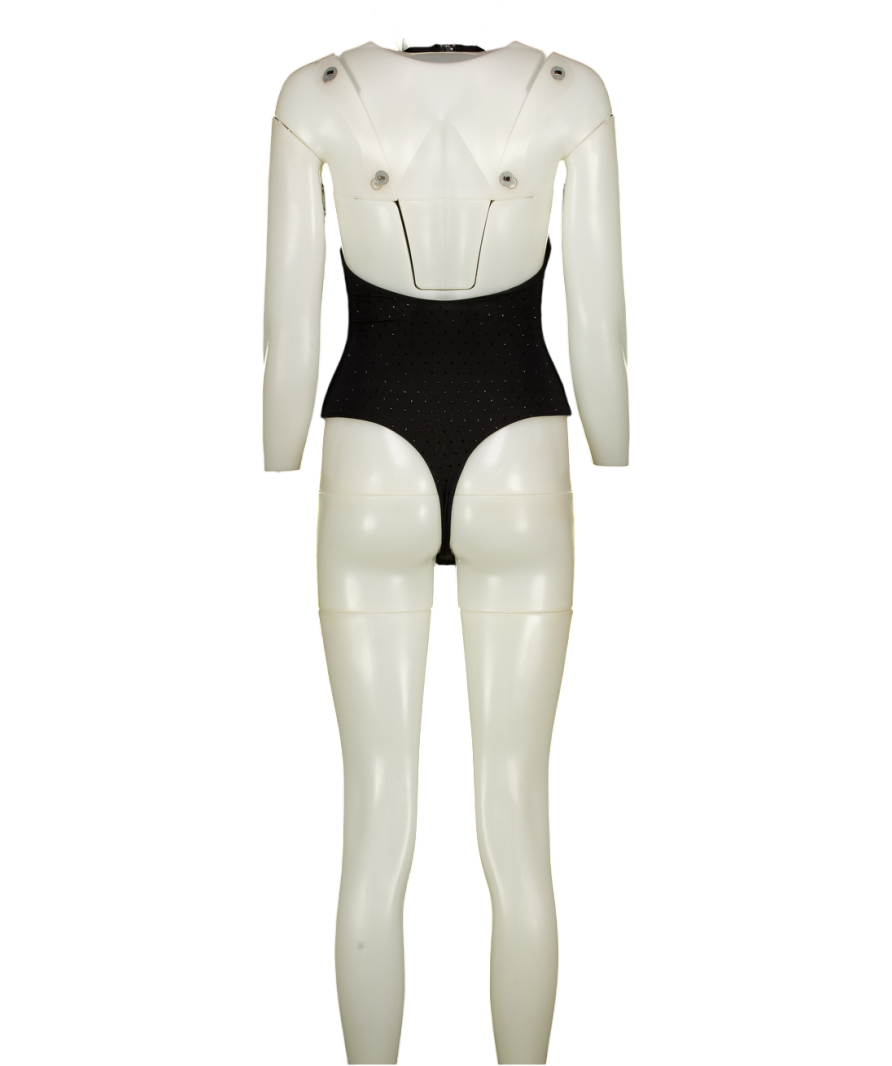 OH POLLY Black Embellished Halter Neck Bodysuit UK 6