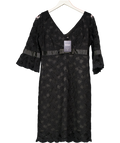 M&S Autograph Black Lace Bow Detail Dress UK 14