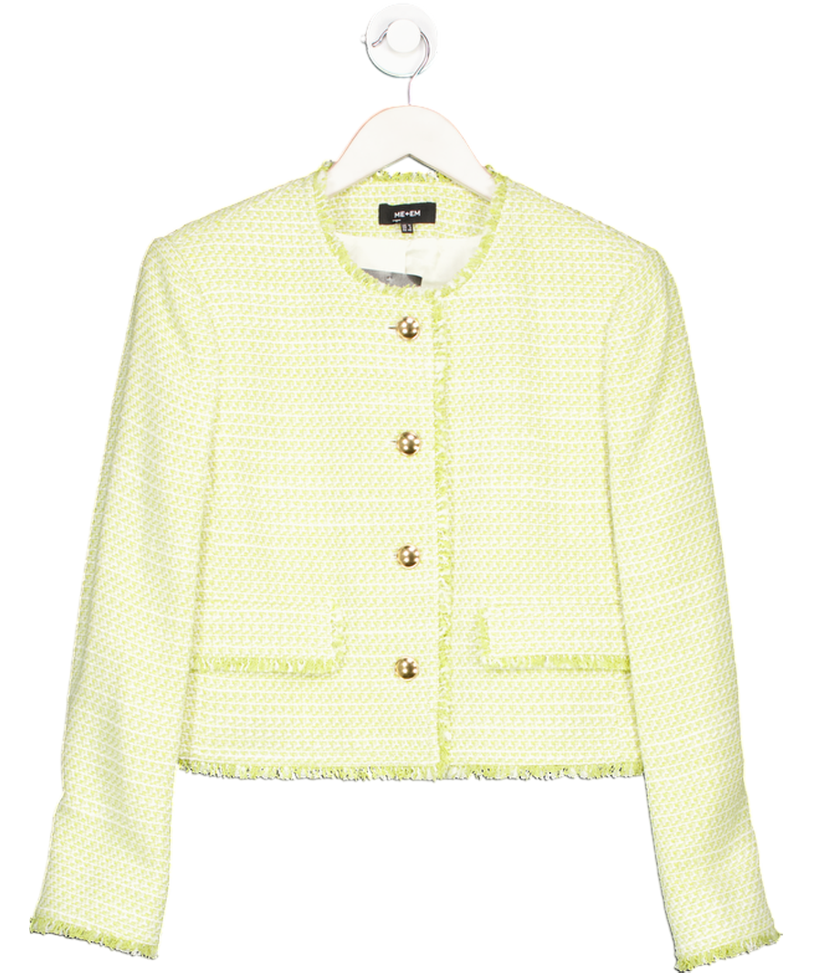 ME+EM Yellow Tweed Mid Length Jacket UK 12