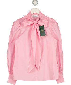HOLLAND COOPER Cleo Blouse Bright Pink WITH EMBROIDERED LOGO AND GOLD HC  UK 6