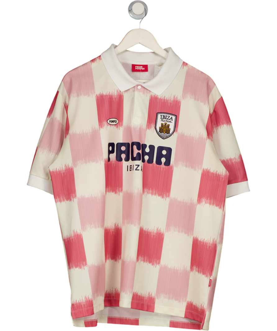 POMPEII X Pacha Football Shirt - Cream And Red UK L