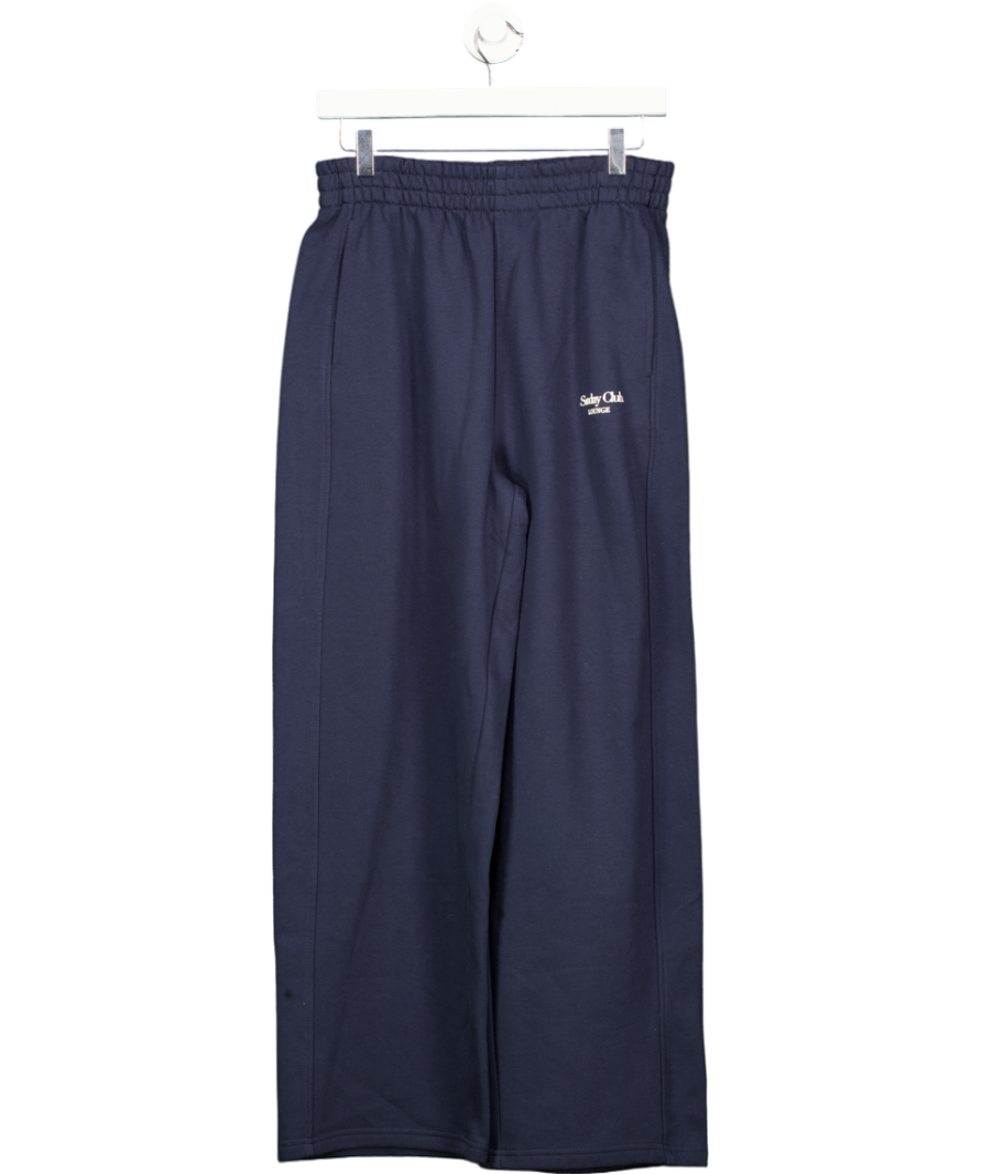 Lounge Underwear Navy Blue "sunday Club" Straight Leg Joggers UK M