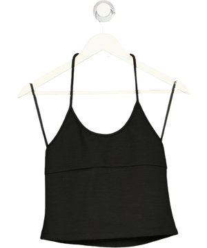 VENROY Black Low Cut Stretch Wool Tank UK S