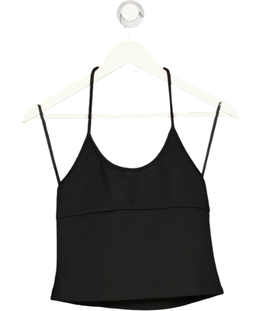 VENROY Black Low Cut Stretch Wool Tank UK S