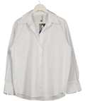 ZARA White Cotton Poplin Shirt UK M