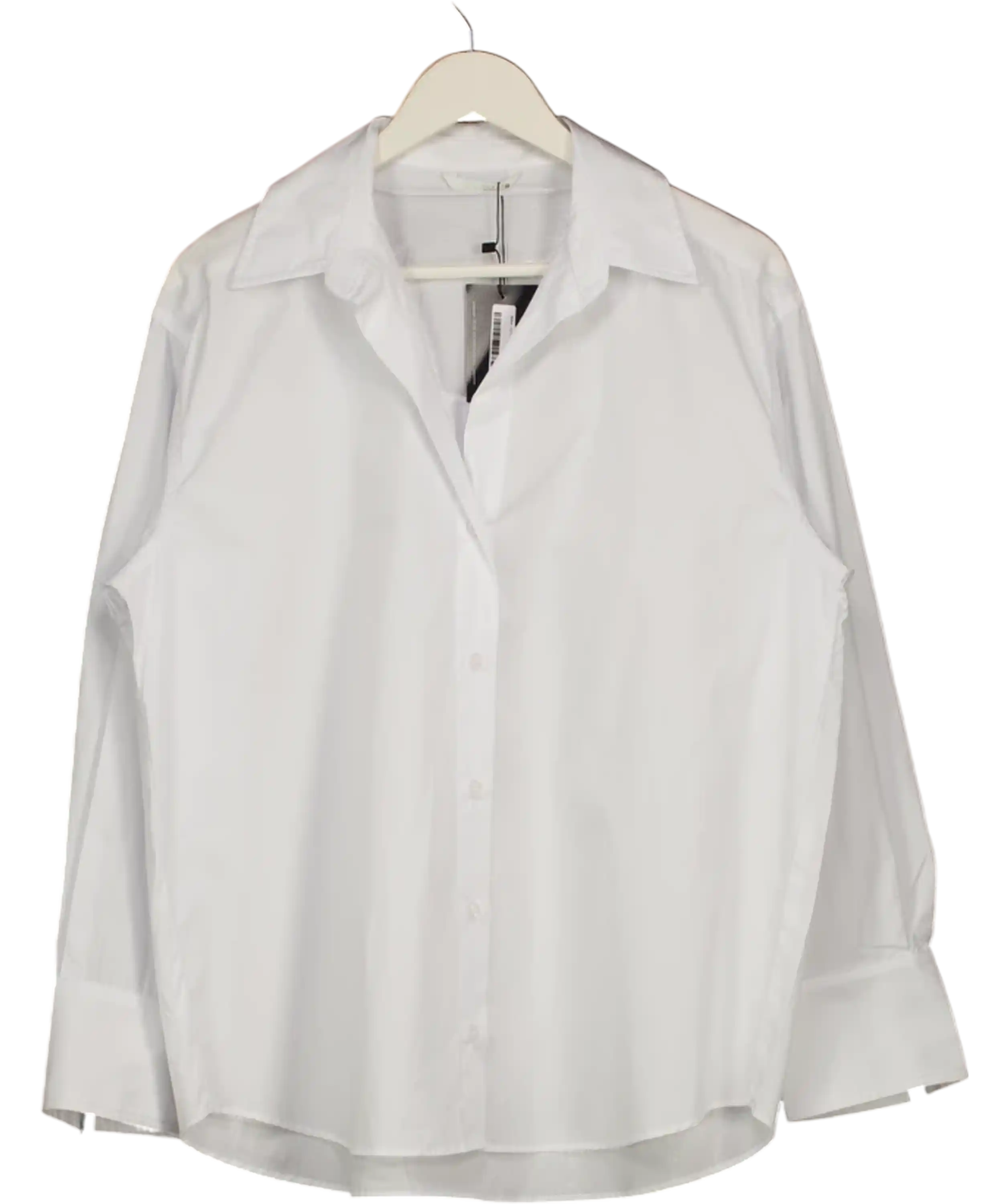 ZARA White Cotton Poplin Shirt UK M