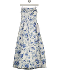 Club L White London Blue Floral Annalise Bandeau Skater Midi Dress UK 6