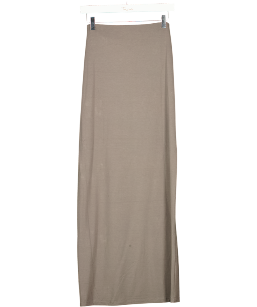 khy by Kylie Jenner Grey Pierced Maxi Skirt UK S