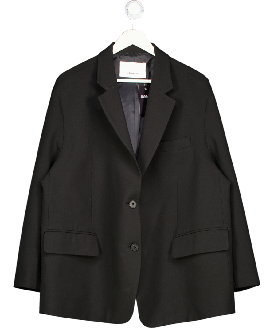 THE FRANKIE SHOP Black Single Breasted Oversize Blazer UK S