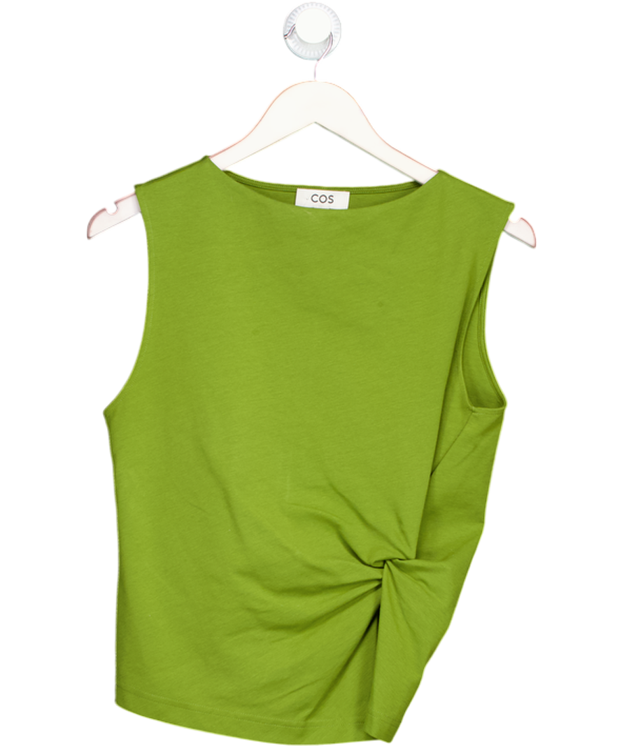 cos Green Sleeveless Twist Detail Top UK S