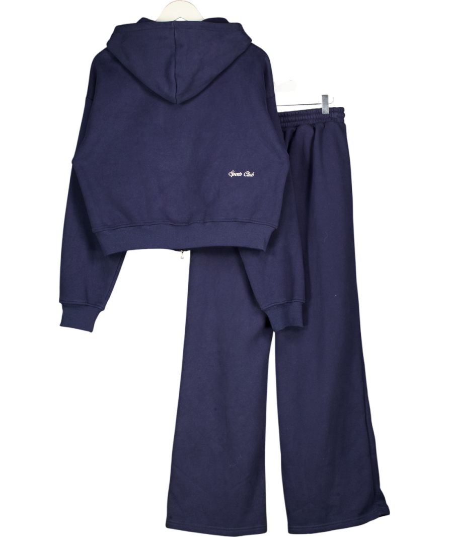 White Fox Blue 2-piece Zipped Jacket And Sweatpants Set UK S/M