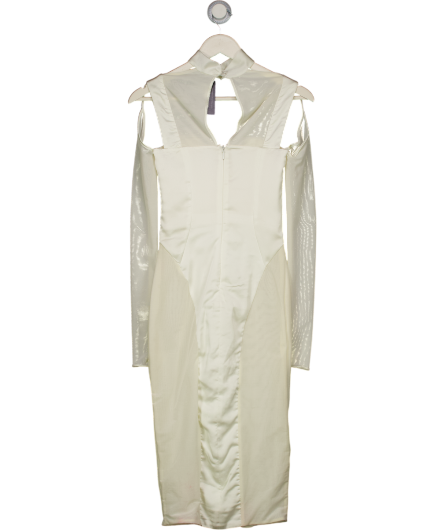 House of CB Cream Talika Ivory Corset Midi Dress UK XS