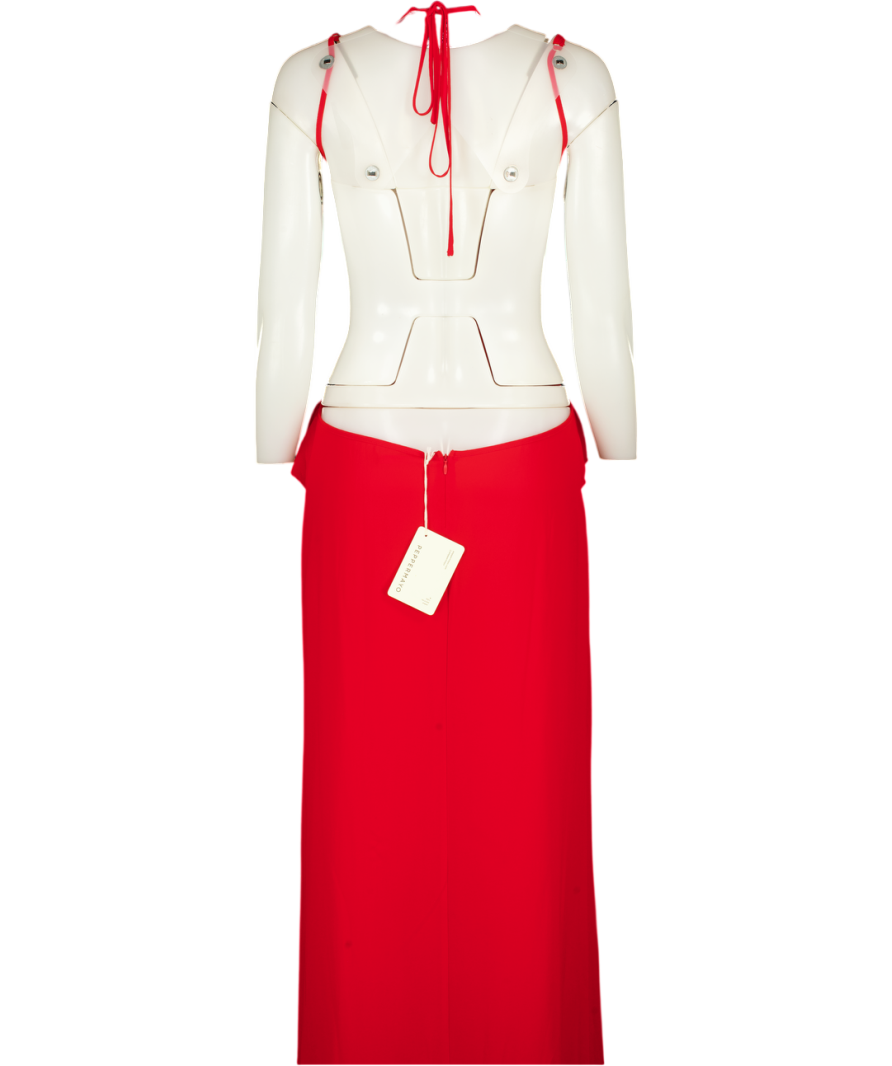 Peppermayo Red Klara Cut Out Maxi Dress UK 10