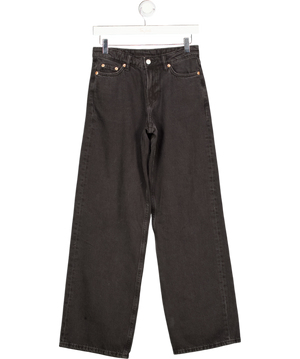 WEEKDAY Black Wash Ample Low Rise Loose Wide Jeans L32 W24