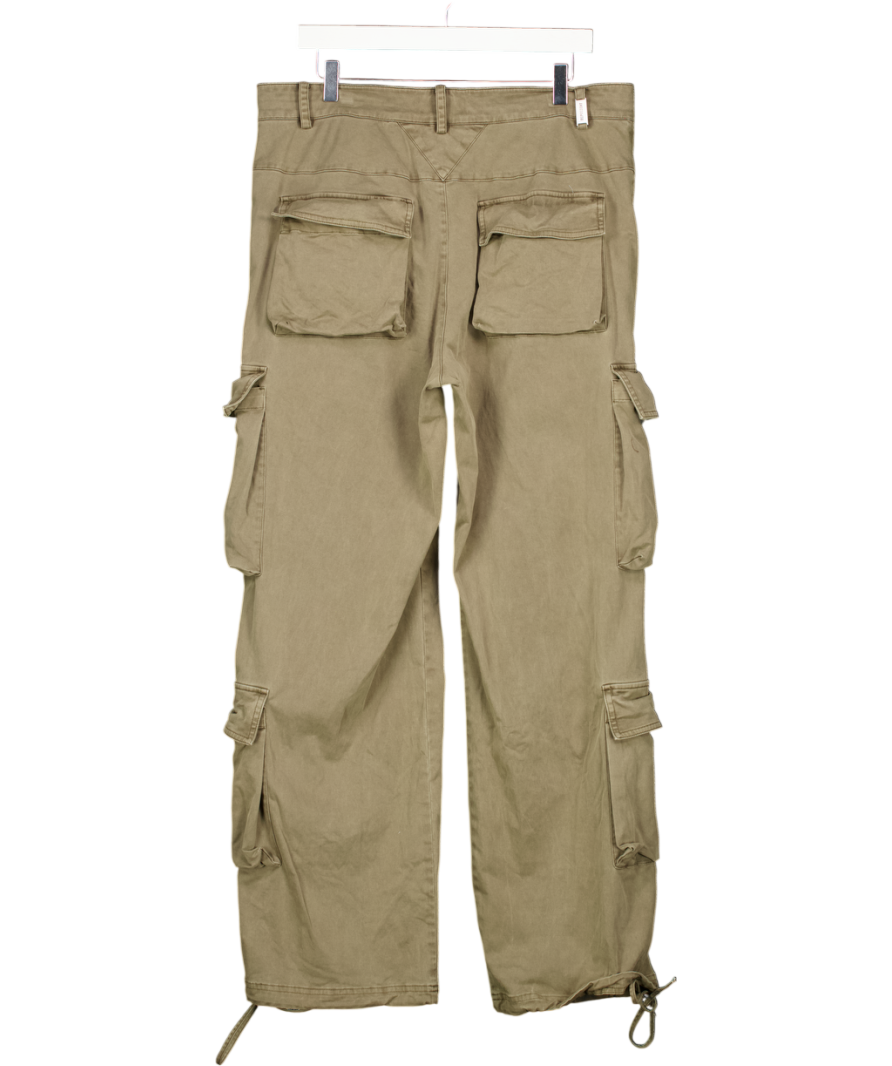 REPRESENT Khaki Green Cargo Trousers UK L