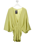 atta collection Green Batwing Low Front Playsuit UK M