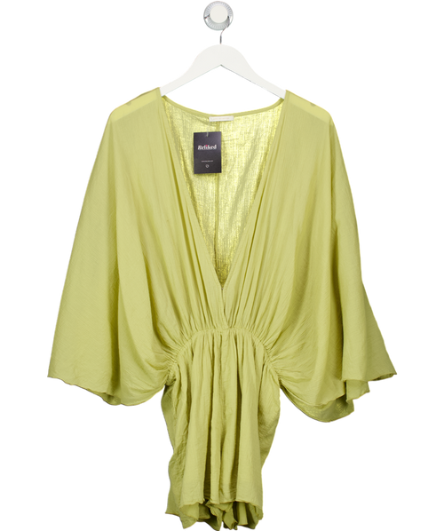 atta collection Green Batwing Low Front Playsuit UK M