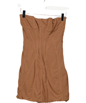 Mars the Label Beige The Mesh Panel Body Dress UK 8