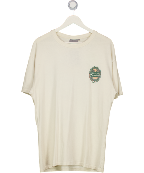 CERNUCCI Cream Beach Club Oversize Fit T-shirt UK S
