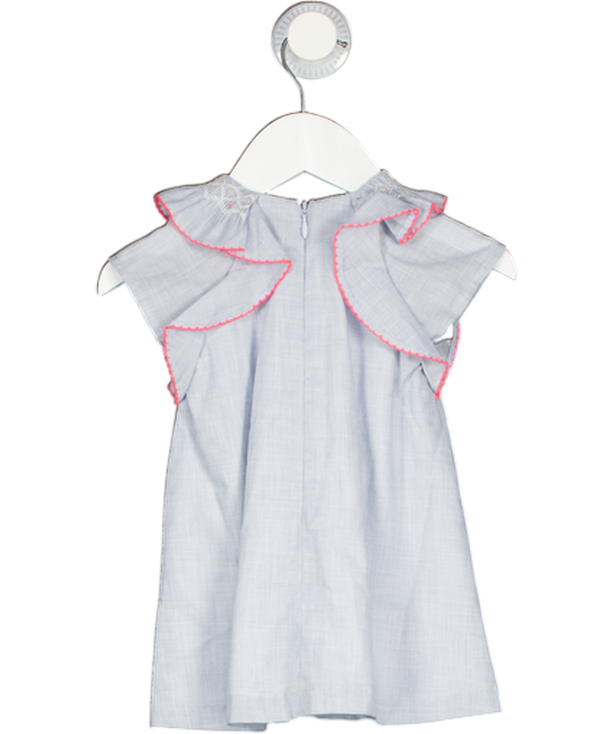 Tartine et Chocolat Blue & Pink Embroidered Smocked Dress 6-9 Months