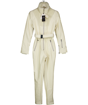 MY SUNDAY SKI Cream Sherpa Ski Suit - Cloud UK M