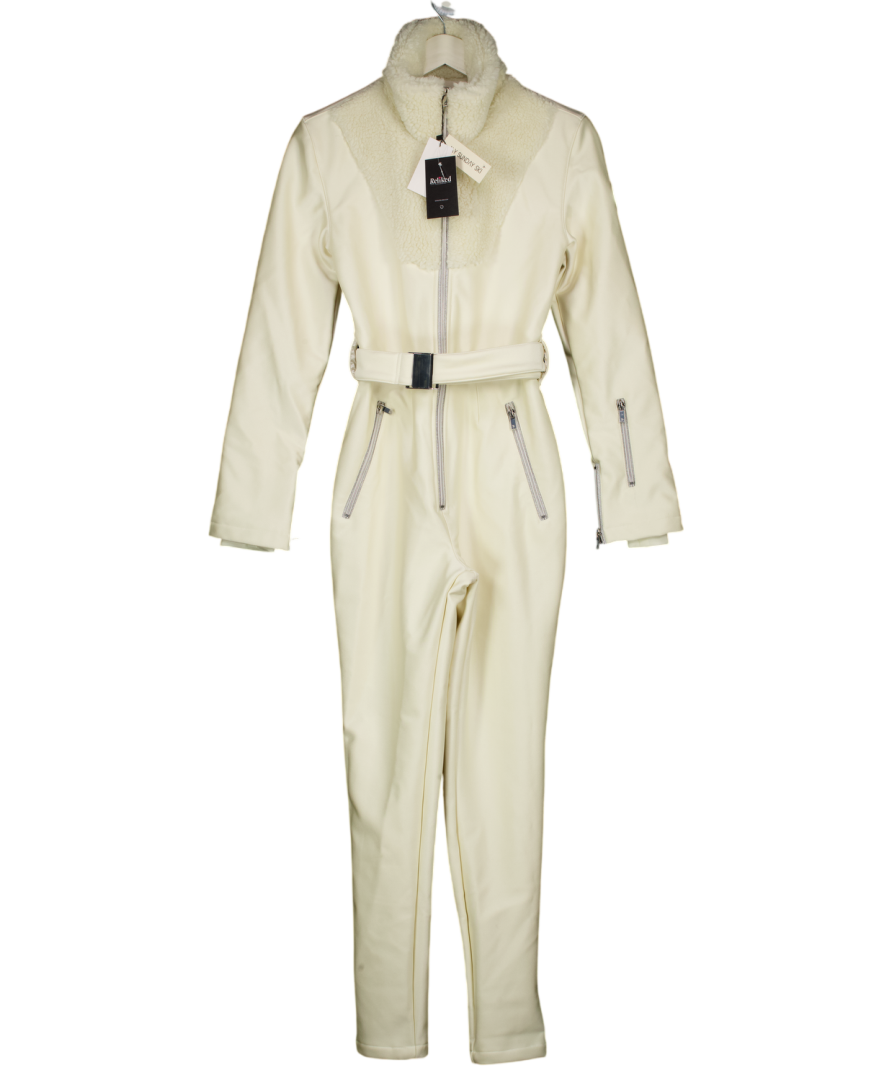 MY SUNDAY SKI Cream Sherpa Ski Suit - Cloud UK M