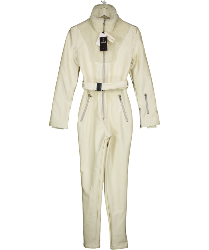 MY SUNDAY SKI Cream Sherpa Ski Suit - Cloud UK M