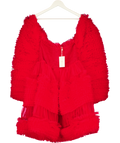 Dream Sister Jane Red Venice Ruffle Tulle Mini Dress UK M