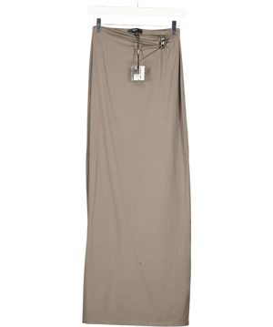 khy by Kylie Jenner Grey Pierced Maxi Skirt UK S