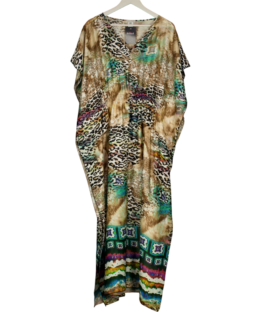 VIVIAN WONG Multicoloured Animal Print Kimono Cover-up UK S