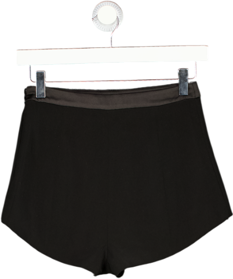 NADINE MERABI Raye Black Micro Shorts UK XS