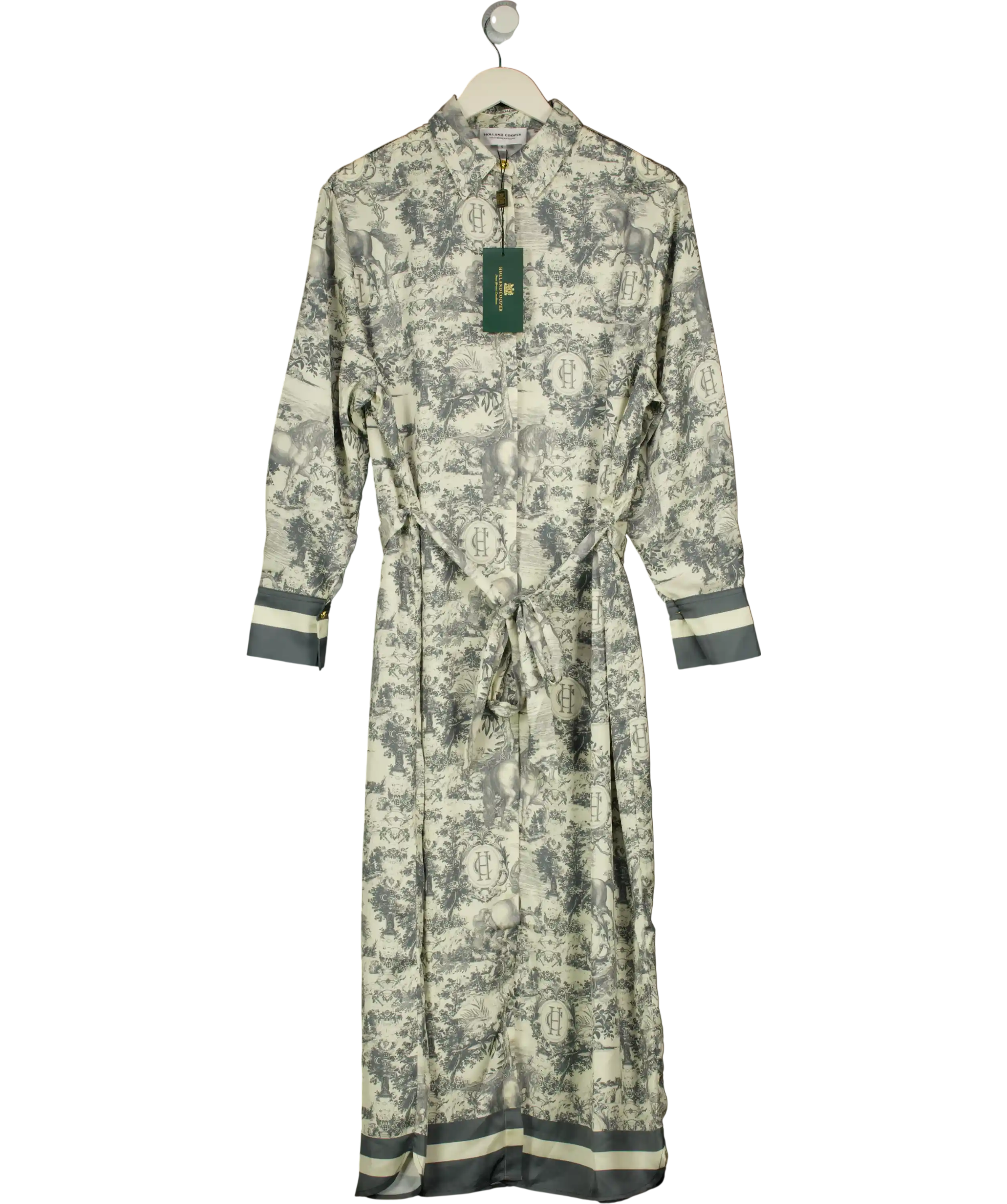 HOLLAND COOPER Riviera Shirt Dress Vintage Chateau Steel Blue UK S