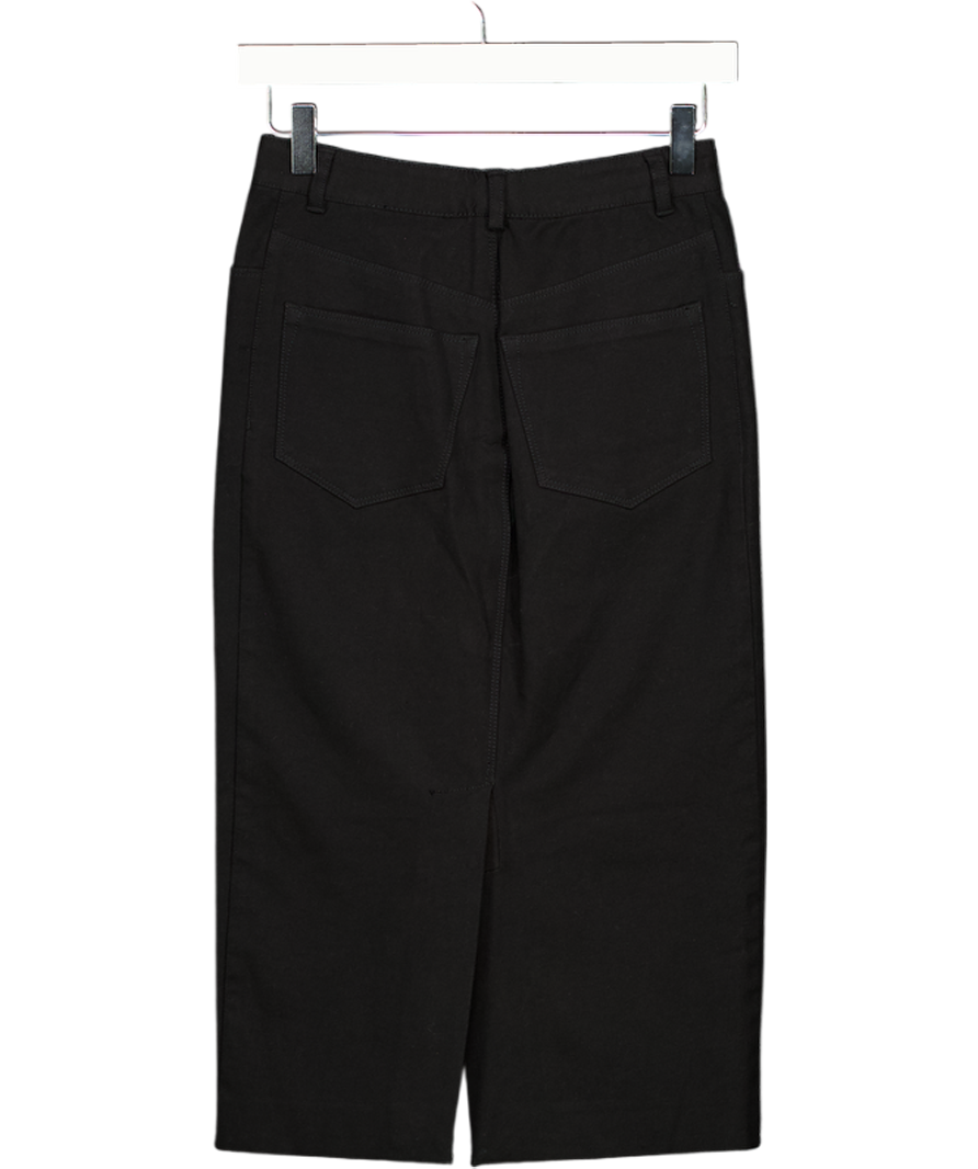 JOSEPH Black Stretch Gabardine Pencil Skirt Fr34 UK 6