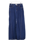 LOUNGE Blue Dipped-waist Wide-leg Jeans UK 8
