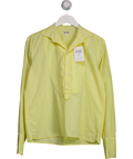 Botteghi Yellow Pleated Long Sleeve Blouse UK M